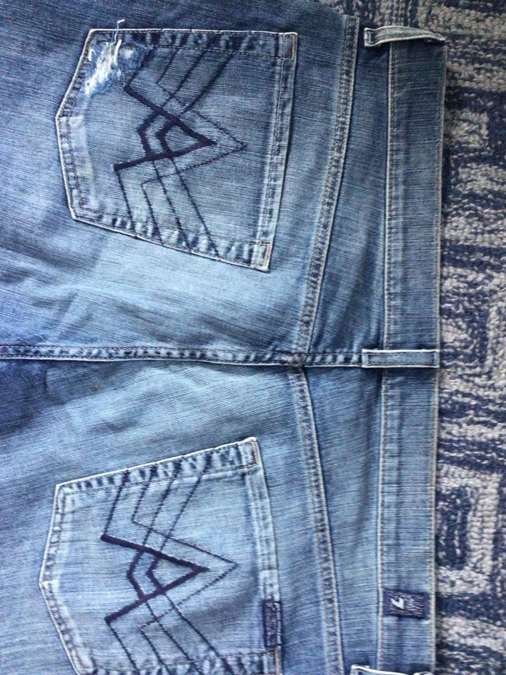 Never worn 7 For All Mankind Men’s Light Blue Straight-Leg Jeans Size 34